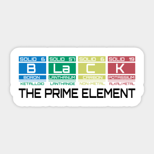 Black The Prime Element Sticker